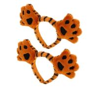 Oreilles de Tigre Serrage-tête 2 Pièces en Peluche | Coiffe Légère, Oreilles D’halloween, Style Mignon, Usage Facile pour Filles et Femmes
