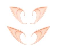 Oreilles D'Elfes, 2 Paires Lutin Elfe Oreilles Pointues, Oreilles de Fée, Halloween Elfe Oreille, Elf Ear Latex Oreilles Cosplay, pour Halloween, Noël et jeux de rôle Cosplay
