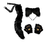 Oreilles et Queue Fourrées en Fourrure Kit Cosplay Furry Réaliste