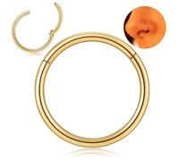 OreilleStar Anneaux de nez anneaux de septum : anneaux de nez en acier chirurgical, anneaux de nez pour femmes, anneaux de nez hypoallergéniques pour septum, anneau de nez en titane, anneaux de nez