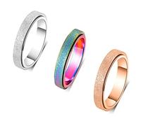 OreilleStar Bague anti-anxiété pour femme en acier inoxydable titane 6 mm de largeur avec patte de chien, chaton, visage de chat, mauvais œil, taille 6, 7, 8, 9, 10, 9, Métal, Aucune pierre précieuse