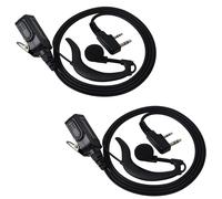 Oreillett 2 Broches En Forme De G Écouteurs De Serveillance Casque Inline Ptt Microphone Pour Radios Kenwood Tk-3501 Baofeng Uv-5R 888S Uv-82 Puxing Retevis Wouxun Tyt Midland G10 (2 Pièces)[L1774]