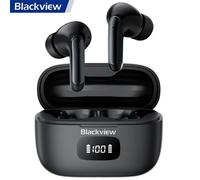 Oreillette Bluetooth Blackview Airbuds 8 Ecouteurs Bluetooth Sans Fil,Jusqu'à 30 H,Contrôle Tactile,Ipx7 Étanche - Noir