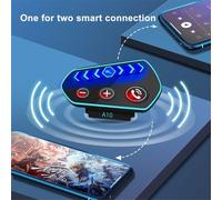 Oreillette Bluetooth BT22 pour Moto, étanche, Assistance vocale, lumière colorée, sans fil, appel HD