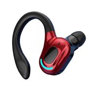 Oreillette Bluetooth Mono Sans Fil 360° avec Micro Intégré Son HD Écouteurs Auriculares V5.2 Tour d’Oreille Réduction de Bruit pour iPhone Android PC Bureau Conduite Affaires Sport 20h Autonomie Rouge