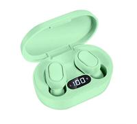 Oreillette Bluetooth sans fil d'origine E7S TWS avec écouteurs a affichage LED micro pour iPhone Xiaomi TWS écouteurs Bluetooth-vert