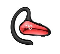 Oreillette Bluetooth sans Fil, écouteurs à Conduction Osseuse avec Crochets d'oreille, Réduction du Bruit, Léger, Longue Durée de Vie de la Batterie, écouteur Professionnel à