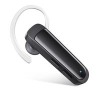 Oreillette Bluetooth sans fil HD mains libres avec microphone léger à une oreille avec sourdine pour iPhone, Samsung, Android, téléphone portable, PC, ordinateur portable, TV, travail, bureau