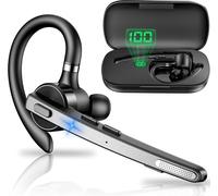 Oreillette Bluetooth sans Fil, V5.1 Kit Main Libre Bluetooth avec Dual Mic Oreillette Bluetooth 72Hs de Temps de Lecture CVC8.0 Casques Bluetooth Mono Écouteur pour Affaires/Bureau