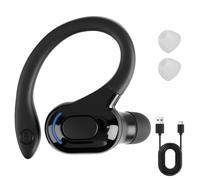 Oreillette Bluetooth Sans Fil V5.2 avec Micro, Casque Bluetooth Sans Fil | 20H de Lecture, Kit Main Libre Voiture, Ecouteurs Mono pour iPhone Android PC Bureau Conduite Affaires Sport