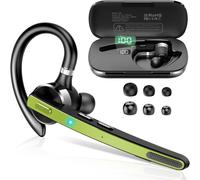 Oreillette Bluetooth sans Fil V5.3, 90H Main Libre Bluetooth Oreillette avec Dual Micro CVC8.0/ENC, Casques sans Fil avec ¿¿cran LED, APTX, Mic Mute Connexion de Deux Appareils pour Affaires/Bureau