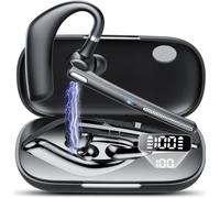 Oreillette Bluetooth Sans Fil V5.3 Avec Dual Annulation De Bruit Enc Mic, Kit Main Libre Bluetooth,Casques Bluetooth Avec 60H De Temps De Conversation Étui De Chargement Led Pour Iphone/Android