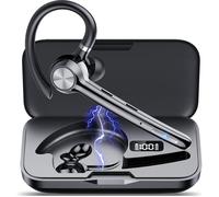 Oreillette Bluetooth Sans Fil V5.3 Kit Main Libre Bluetooth Oreillette 100Hrs Ecounteurs Avec Dual Annulation De Bruit Enc Mic Cv