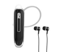 Oreillette Bluetooth, Son Stéréo HiFi élégant, Casque Mains Libres sans Fil avec Casque Filaire, Oreille Unique vers Binaural, 36 Heures D'appels, 32 Heures D'écoute, 70 Jours en Veille, pour Téléphon