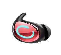Oreillette de Sommeil Bluetooth Son Mono Ultra Fin avec Réduction de Bruit Rouge
