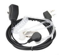 Oreillette discrète 2 broches PTT Microphone avec tube d'air pour Kenwood TYT pour radio bidirectionnelle BAOFENG, casque tactique pour gardes de sécurité et activités de plein air