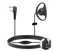 Oreillette en forme de D avec PTT/micro compatible avec les radios Kenwood Baofeng SAMCOM BTECH Retevis talkie-walkie et BF-F8HP UV-82HP UV-5R UV82 UV82C UV5X3 TK NX, casque de talkie-walkie, style 2