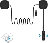 Oreillette Moto Bluetooth de Casque, Écouteurs de Moto Ultra-Mince avec Micro Mains Libres et Réduction du Bruit, Anti-interférence