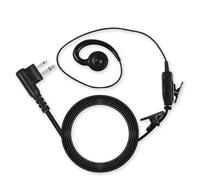 Oreillette pour talkie-walkie avec micro PTT, compatible avec Motorola CP200 CLS1110 RDM2070D CLS1413 HKLN4604, casque radio bidirectionnel à 2 broches C-Ring (anneau en C, 1 pièce)