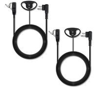 Oreillette pour talkie-walkie avec micro PTT compatible avec Motorola CP200D CP100D R2 CP200 CP185 BPR40 CLS1410 CLS1110 RMU2040 RMU2080D Radio bidirectionnelle, 2 broches en forme de D (2 écouteurs)