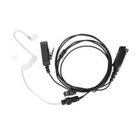 Oreillette pour Talkie-walkie, Oreillette Radio 2 Voies avec 2 Clips de Collier à Rabat, Casque à Tube Acoustique Portable à Tube Acoustique Transparent pour Sepura STP8000 STP9000