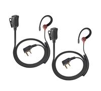 Oreillette Radio bidirectionnelle for 2 Broches, Crochet d'oreille Souple, Casque Talkie-walkie for Micro PTT, Compatible for BaoFeng UV-5R BF-888s et Kenwood Retevis(RED03-K 2Pcs)