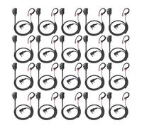 Oreillette Radio bidirectionnelle for 2 Broches, Crochet d'oreille Souple, Casque Talkie-walkie for Micro PTT, Compatible for BaoFeng UV-5R BF-888s et Kenwood Retevis(RED03-K 20Pcs)