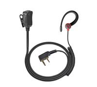Oreillette Radio bidirectionnelle for 2 Broches, Crochet d'oreille Souple, Casque Talkie-walkie for Micro PTT, Compatible for BaoFeng UV-5R BF-888s et Kenwood Retevis(RED03-K 1Pcs)