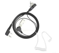 Oreillette tube acoustique 2 broches avec micro caché et interrupteur PTT pour Baofeng BF-888S pour UV-3R Plus et pour Kenwood pour TK Series pour talkie-walkie Noir