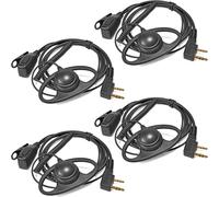 Oreillette Walkie Talkie avec Micro Casque Compatible avec UV5R 888S UV-82HP Kenwood 2 Way Radio pour Sécurité Bodyguard Outdoor (D Forme,4)