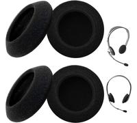 Oreillettes De Rechange en Mousse Compatibles avec Casque Logitech H330/H340 ¿ Coussinets Respirants, Confortables, Isolants, Diamètre 5cm, Noir ¿ 2 Paires pour Usage Quotidien Et Professionnel