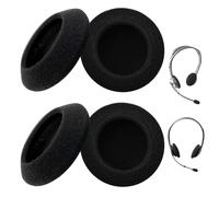 Oreillettes De Rechange en Mousse Compatibles avec Casque Logitech H330/H340 - Coussinets Respirants, Confortables, Isolants, Diamètre 5cm, Noir - 2 Paires pour Usage Quotidien Et Professionnel