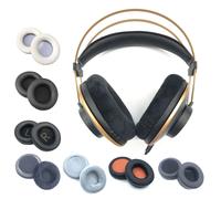 Oreillettes de remplacement en mousse à mémoire de forme, housse de coussin pour casque AKG K52 K72 K92 K240 K242, ensembles de sauna E- Gray Velvet