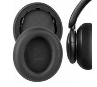 Oreillettes de Remplacement pour Soundcore Life Q30, Q35, Q30 BT, Q35 BT, Coussinets d'oreille, avec Cuir protéiné et Mousse à Mémoire de Forme (Black)