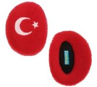 Oreillettes Earbags Turquie blanc-rouge