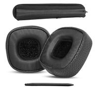 Oreillettes pour Marshall Major V, Mousse à Mémoire en Cuir Protéiné, Coussinets de Remplacement avec Outil d'Installation et Revêtement d'Arceau Noir, Casque on-Ear