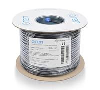 Oren CAT6 100m Câble Ethernet extérieur - Enfouissement direct - Câble en cuivre pur 23 AWG - Bande passante de 400 MHz Câble réseau LAN Internet UTP - Sans halogène, sans corrosion - Gigabit
