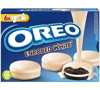 Oreo Choc White Biscuits doubles au cacao - Enrobés de chocolat blanc 245g