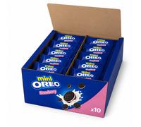 Oreo Mini Biscuit Fourré - Saveur Fraise 20,4 g x 10
