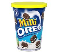 Oreo Mini - Mini Biscuit Cacaoté Fourré Goût Vanille - Format Cup à Emporter Partout - Lot de 8 Cups (8 x 115 g)