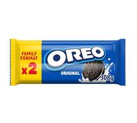 OREO - Oreo Original - 2 Rouleaux de 14 Biscuits Oreo - Biscuit Cacaoté Fourré Goût Vanille - Idéal à Emporter pour un Goûter Gourmand - Lot de 2 x 154g