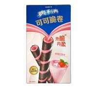 Oreo Rouleaux croustillants au cacao fourrés saveur fraise - 50 g