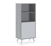 Oresteluchetta Bar/Meuble Haut, Ciment Blanc, H.135 x L.60 x P.40