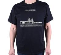 Oresund The Bridge T Shirt Bron Broen Scandi Noir Tastic The Killing Cult TV Tee Black S