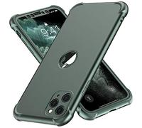 ORETECH Coque Compatible avec iPhone 11 Pro Max, avec 2 x Protecteur D'écran en Verre Trempé Housse Hybride Robuste 2 en 1 Antichoc Anti Rayures PC TPU Coque pour iPhone 11 Pro Max 6.5" Vert foncé