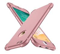 ORETECH Coque Compatible avec iPhone 6 Plus 6s Plus, avec 2 x Protecteur D'écran en Verre Trempé 360 Housse Hybride Antichoc Ultra Mince Mat Anti Rayures PC TPU pour iPhone 6 Plus 6s Plus 5.5 Or Rose