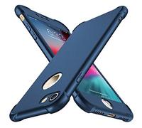 ORETECH Coque Compatible avec iPhone 7 et iPhone 8, avec 2 x Protecteur D'écran en Verre Trempé Housse Hybride Robuste 2 en 1 Antichoc Ultra Mince Anti Rayures PC TPU Etui pour iPhone 8 7 Bleu foncé
