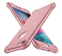 ORETECH Coque Compatible avec iPhone 7 et iPhone 8, avec 2 x Protecteur D'écran en Verre Trempé Housse Hybride Robuste 2 en 1 Antichoc Ultra Mince Anti Rayures PC TPU Etui pour iPhone 8 7 Or Rose