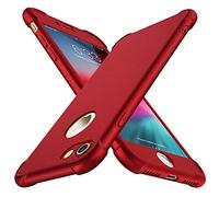ORETECH Coque Compatible avec iPhone 7 et iPhone 8, avec 2 x Protecteur D'écran en Verre Trempé Housse Hybride Robuste 2 en 1 Antichoc Ultra Mince Anti Rayures PC TPU Etui pour iPhone 8 7 Case Rouge