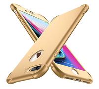 ORETECH Coque Compatible avec iPhone 7 Plus et iPhone 8 Plus,avec 2 x Protecteur D'écran en Verre Trempé Housse Hybride Antichoc Ultra Mince Mat Anti Rayures PC TPU pour iPhone 7 Plus 8 Plus 5.5 Or